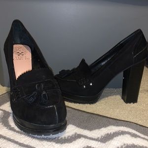 Vince Camuto platform loafer heels